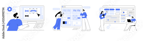 UI design isolated cartoon vector illustrations se
