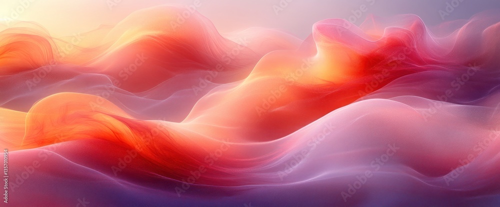Abstract art of flowing, pastel-colored cloudscape. Warm hues blend seamlessly Abstract art of flowing, pastel-colored cloudscape. Warm hues blend seamlessly
