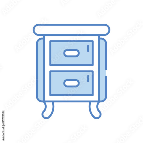 Nightstand vector icon stock illustration