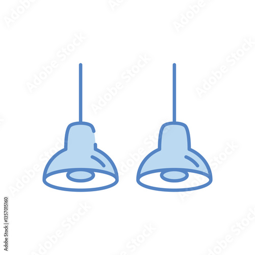 Ceiling Lamp vector icon stock illustration