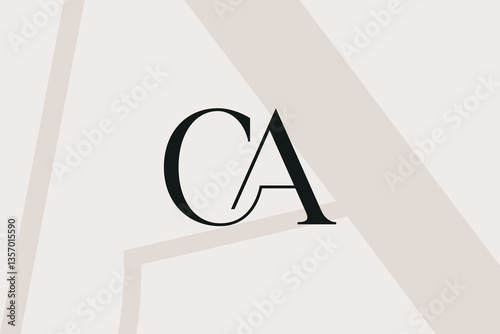 CA or AC letter logo icon design. Classic style luxury initials monogram.