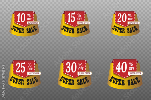 A set of banners, discounts and sales.
