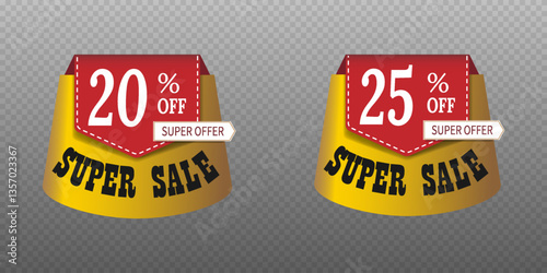 A set of banners, discounts and sales.