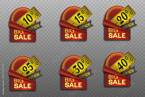 A set of banners, discounts and sales.