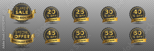 A set of banners, discounts and sales.