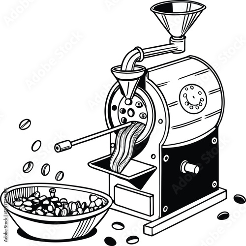 coffee grinder vector