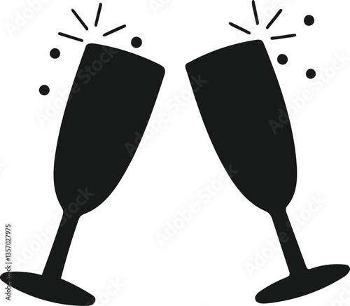 Cheers! Two Champagne Flutes Celebrating a Special Occasion