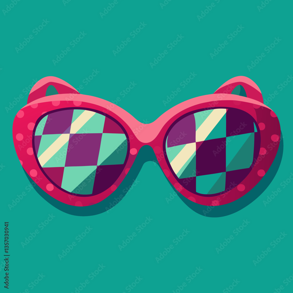 Fototapeta premium glasses on a red background