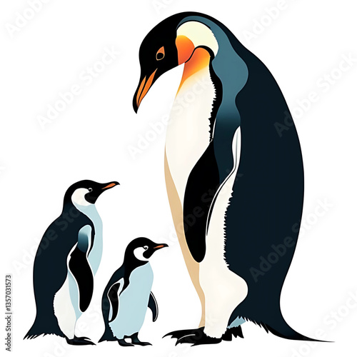 Penguin Family Silhouette: Heartwarming Design for Family, Winter, and Eco Projects