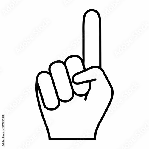 Peace hand sign icon vector illustration