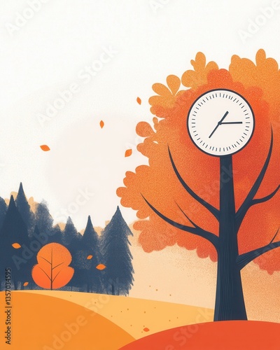 A minimalist infographic explaining how circadian rhythms are affected by seasonal time changes