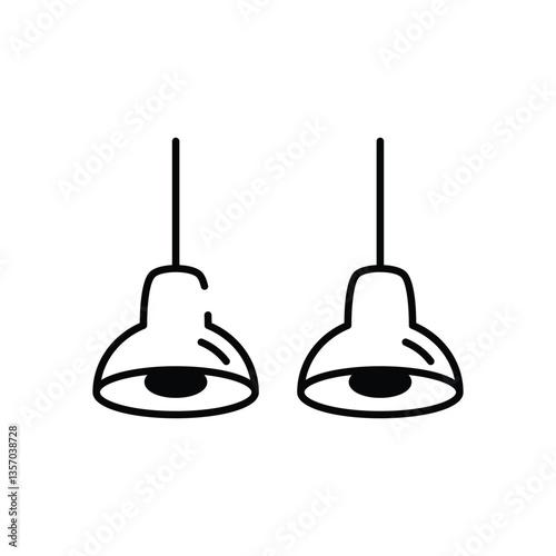 Ceiling Lamp vector icon stock illustration