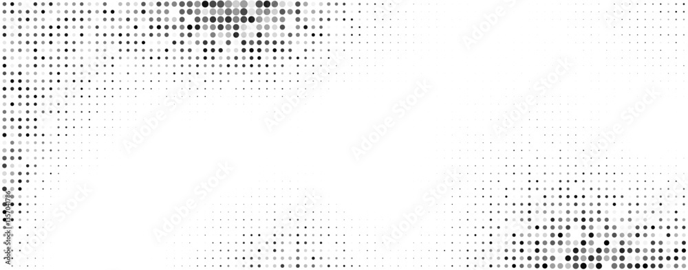 Halftone dot pattern gradient grayscale background circle comic fade. Halftone texture design.