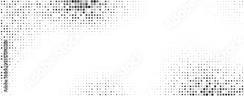Halftone dot pattern gradient grayscale background circle comic fade. Halftone texture design.