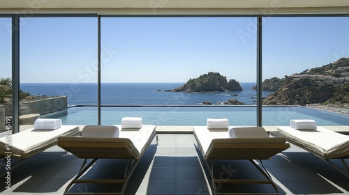 Luxury Coastal Spa Relaxation  Infinity Pool and Ocean View