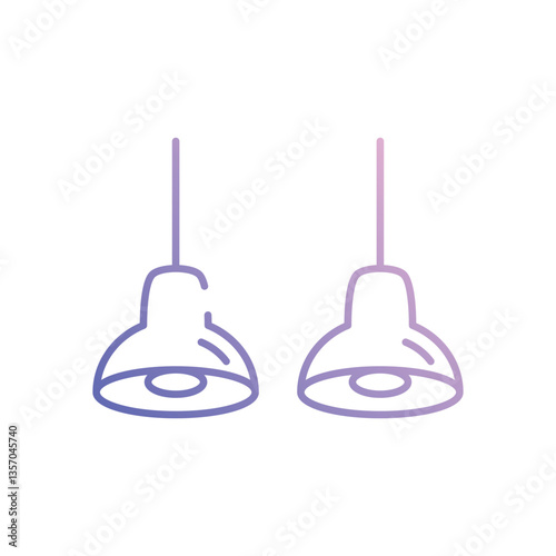 Ceiling Lamp vector icon stock illustration
