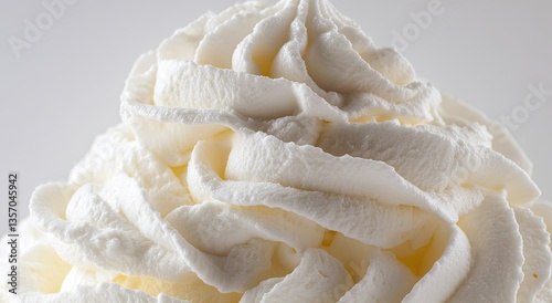 Whipped cream texture close-up photo