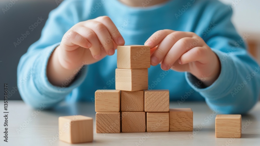 children critical thinking. Child stacking wooden blocks in a playful activity, emphasizing creativity and focus. children critical thinking. Child stacking wooden blocks in a playful activity, emphasizing creativity and focus.