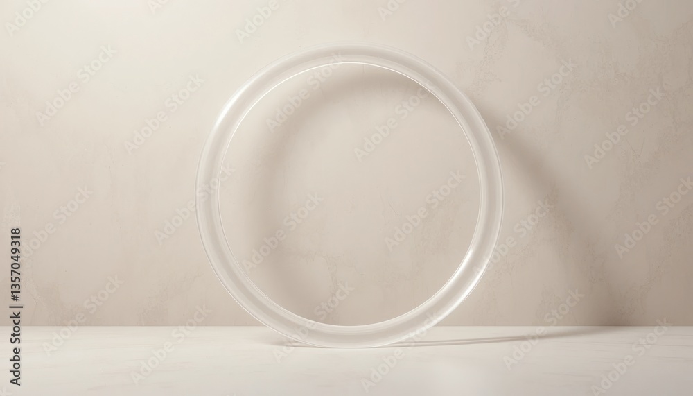 Dynamic circular motion of a transparent ring studio setting photography minimalist environment close-up view conceptual art Dynamic circular motion of a transparent ring studio setting photography minimalist environment close-up view conceptual art