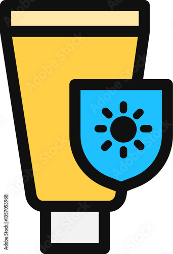 Sunscreen Filled line Icon