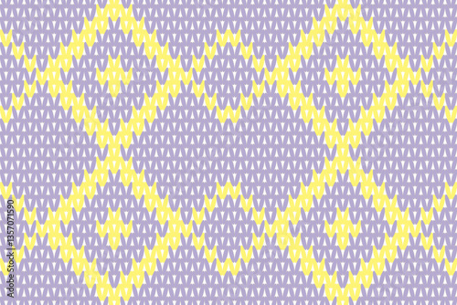 sweater and cardigan pattern knitting - purple and yellow color - Fashion
