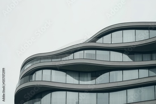 Copenhagen, Denmark's old town is home to the modern Axel Towers, a striking architectural presence, photographed in February photo