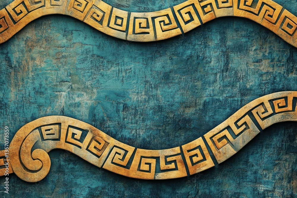 Greek Key Borders Featuring Curved Lines and Shapes