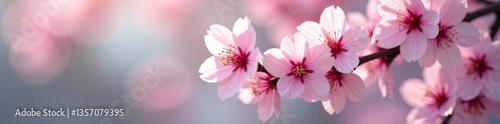 Close-up of cherry blossom tree branches in bloom, garden, tree