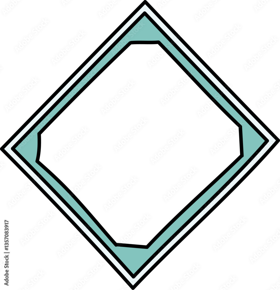 Geometric Diamond Frame Doodle Geometric Diamond Frame Doodle