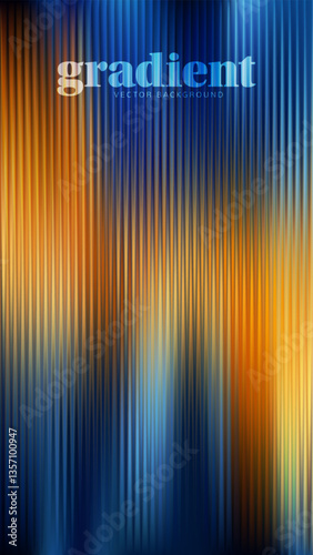Abstract fractal ripple glass distortion effect background. Ribbed glass texture with vibrant gradients smooth fluted vertical lines. Reeded Bold dynamic design blending futuristic tones