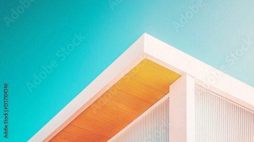Futuristic design is showcased through a graphic pattern set against a background of abstract geometry in triangle shapes