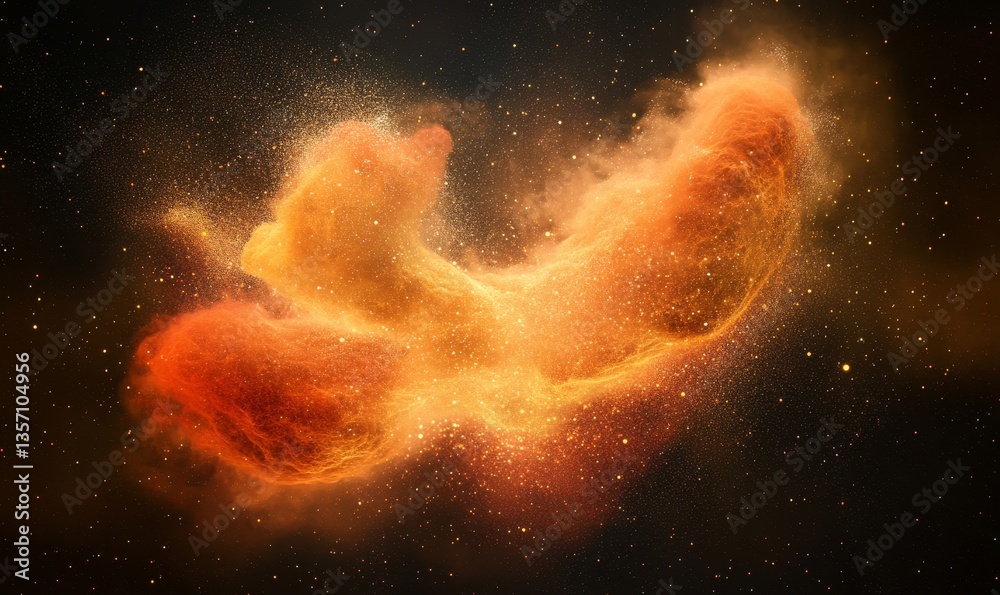 Fototapeta premium A breathtaking view of the Cat's Paw Nebula in deep space