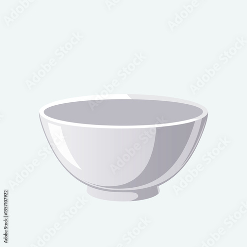 vector illustration of empty bowl 