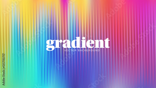 iridescent Abstract fractal ripple glass distortion effect background. Ribbed glass texture with vibrant gradients smooth fluted vertical lines. Reeded Bold dynamic design blending futuristic tones