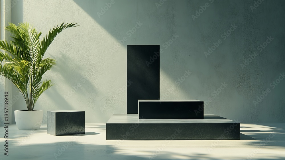 custom made wallpaper toronto digitala contemporary product display setup with a potted plant