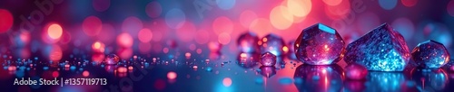 An intriguing abstract background featuring vibrant crystal refractions reflecting light in a mesmerizing display of colors and shapes, abstract,  abstract art