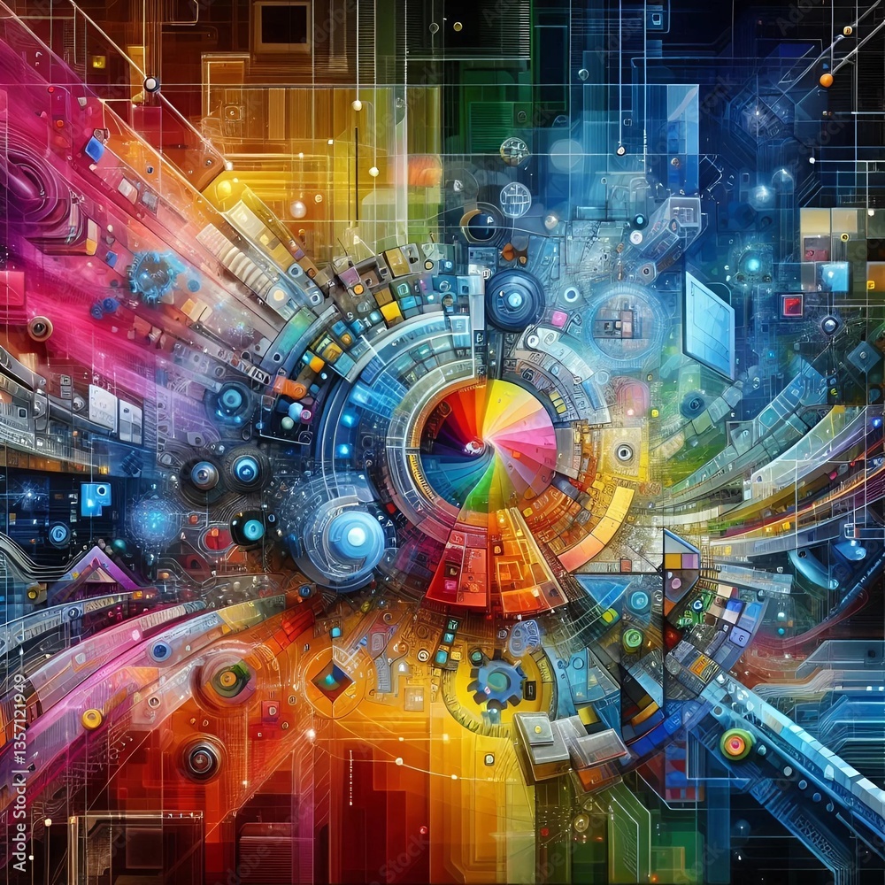 Fototapeta premium Innovations in Tech: Bridging the Gap Between Theory and Application