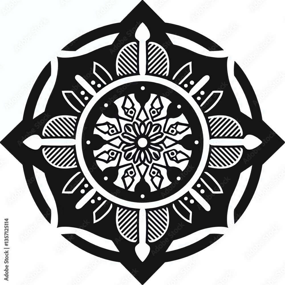 Fototapeta premium ornamental round lace ornament