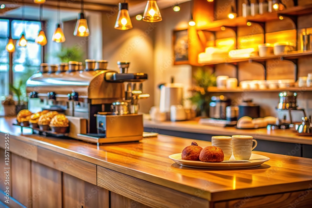 Charming Coffee Bar Counter Design: Tilt-Shift Miniature Coffee Shop Interior Charming Coffee Bar Counter Design: Tilt-Shift Miniature Coffee Shop Interior