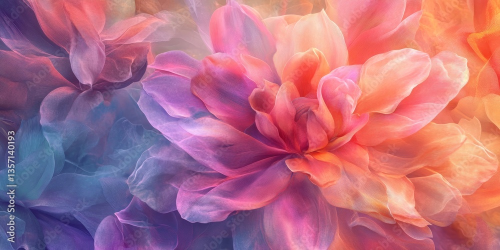 gorgeous floral abstract with a blend of vivid colors, resembling a painted dreamscape, a stunning display of petals and hues gorgeous floral abstract with a blend of vivid colors, resembling a painted dreamscape, a stunning display of petals and hues