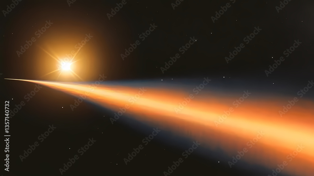 Obraz premium Comet Flying Through Space