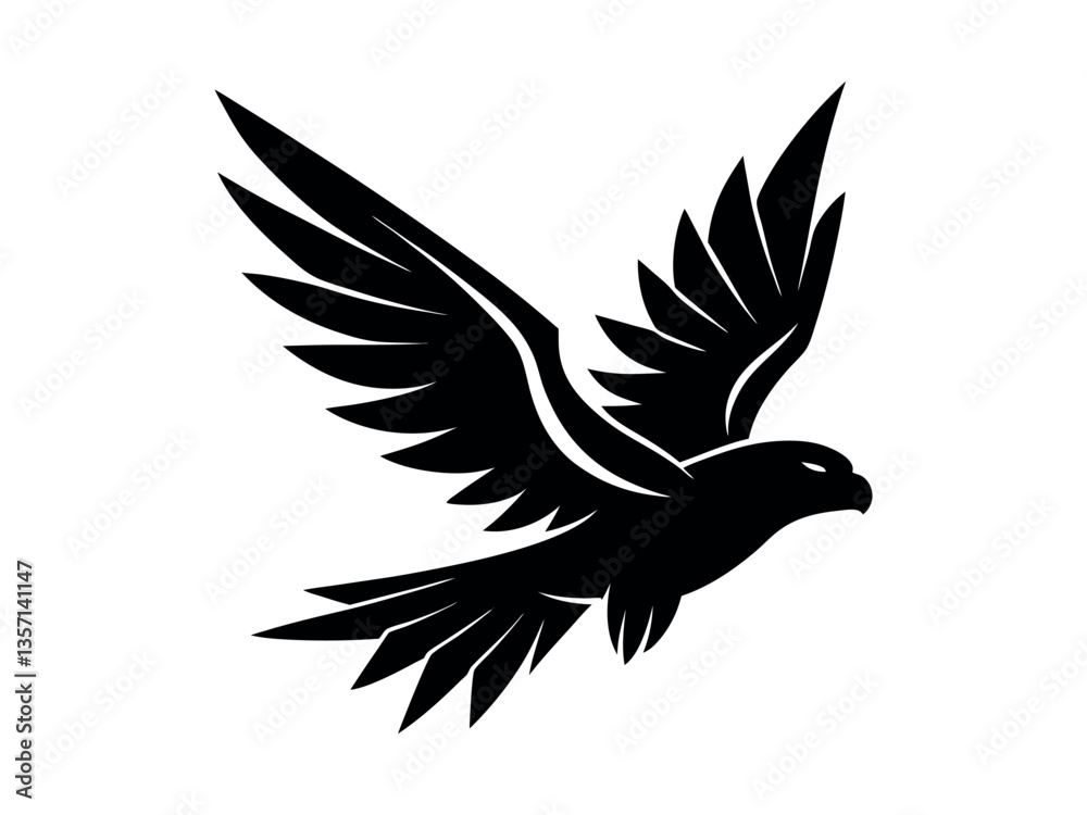 Obraz premium dove Egole silhouette illustration vector 