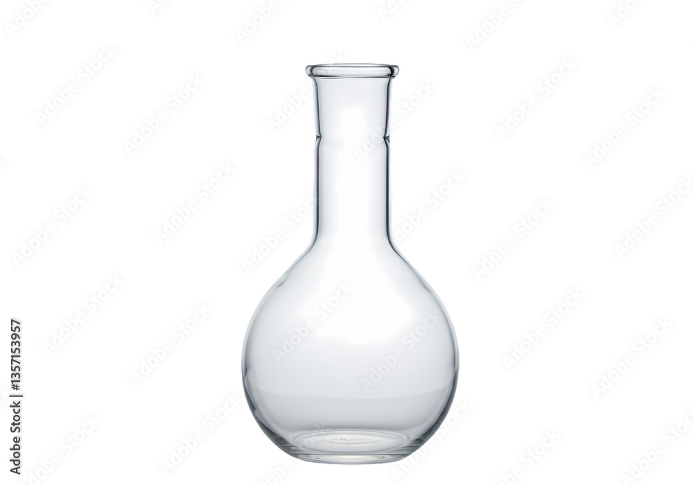 Empty Glass Flask isolated on transparent background Empty Glass Flask isolated on transparent background