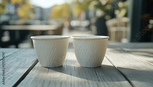 paper cup on the table