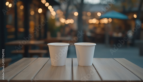 paper cup on the table