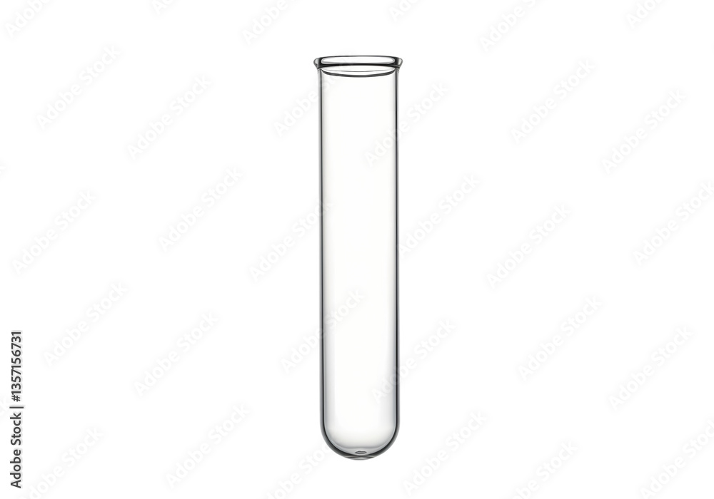 Empty Glass Test Tube isolated on transparent background Empty Glass Test Tube isolated on transparent background