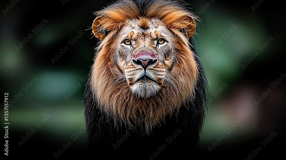Naklejka premium Majestic Lion Portrait