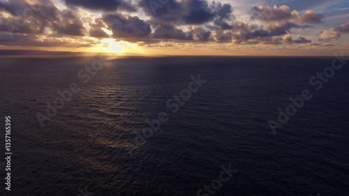 sunset over the sea
