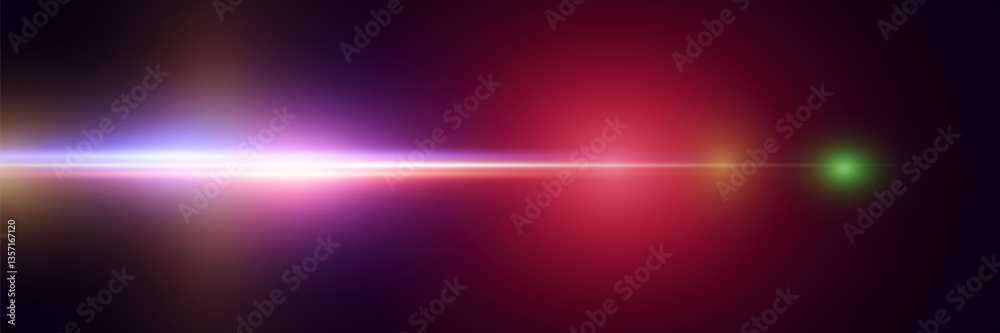 Obraz premium Glowing effect of flash of light and line.