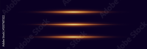 Light lines of light, horizontal beam flash.